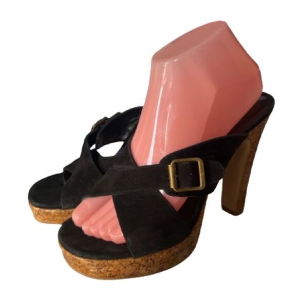 Colin Stuart Suede&Cork Sandals size 8.5 - Picture 2 of 9